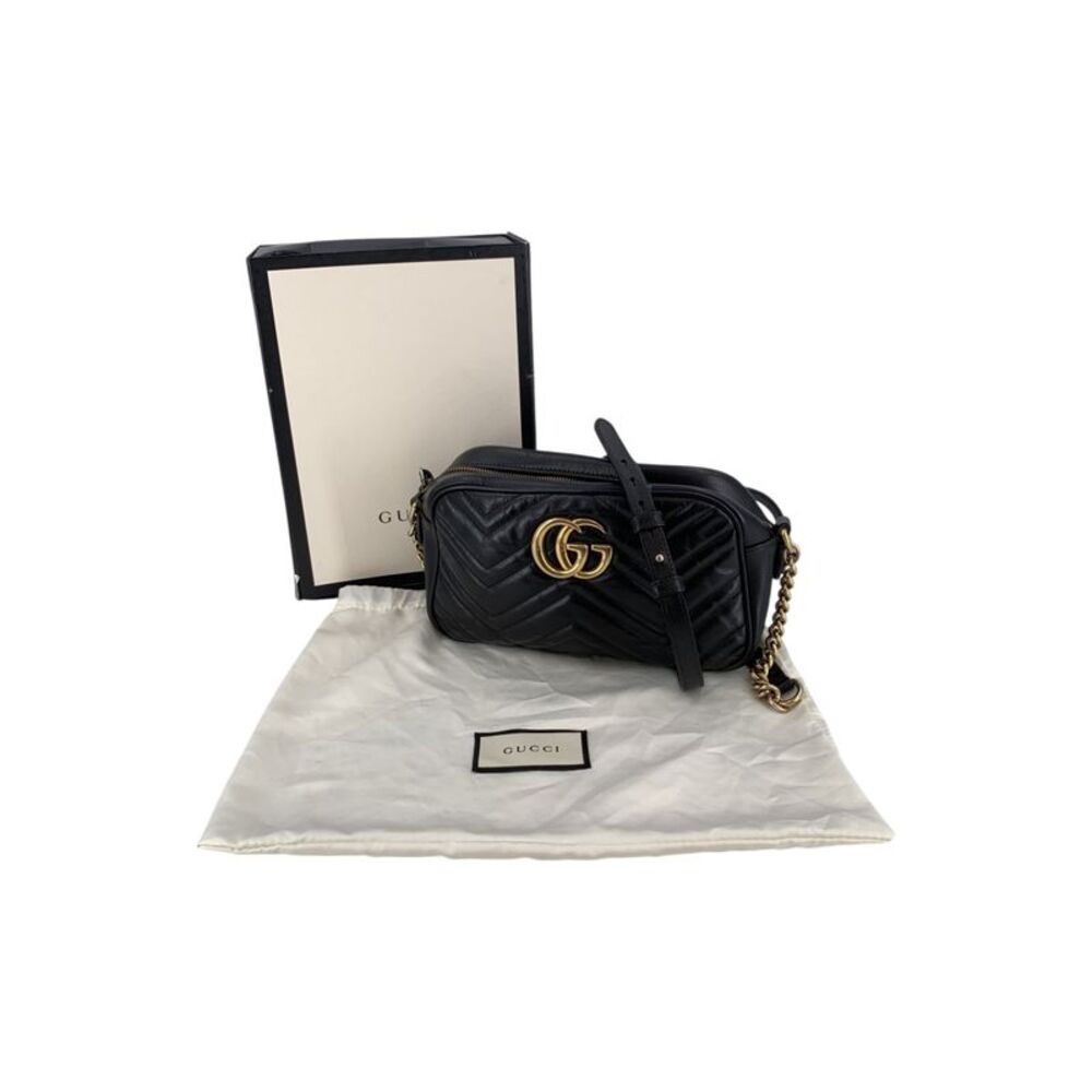 Gucci Leather Shoulder Bag Marmont